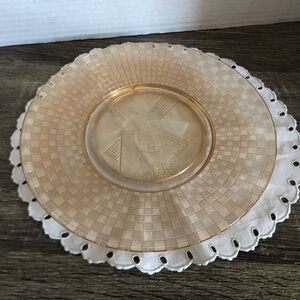 Vtg Hazel Atlas Windmill Marigold Plate